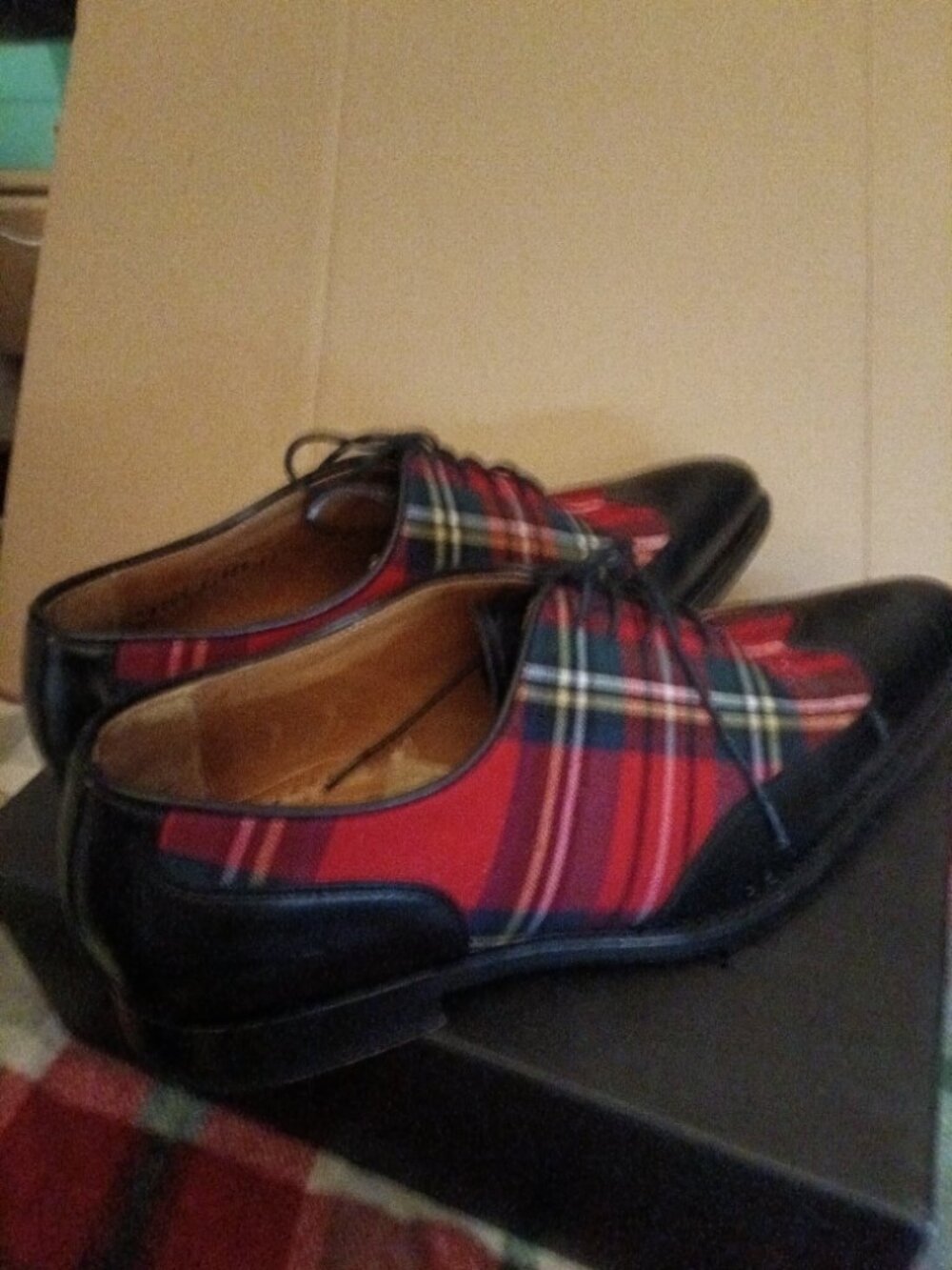 John Mendson "Goodyear" Men's Plaid Shoes Size 10.5 - Picture 2 of 7